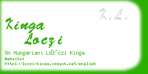 kinga loczi business card